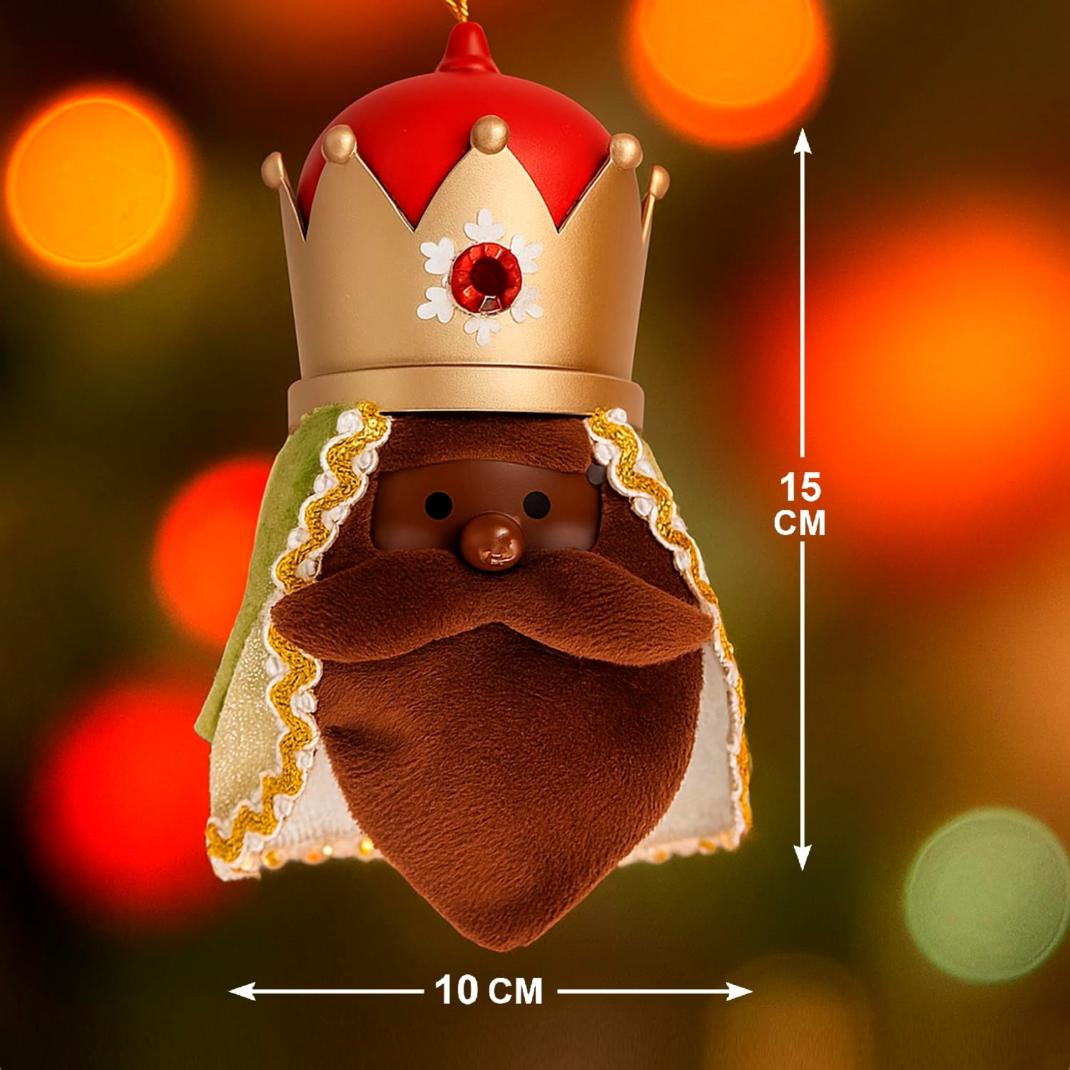 Pack 3 Colgantes Reyes Magos, Poliéster y PP, 10x7x15 cm, Multicolor - 5