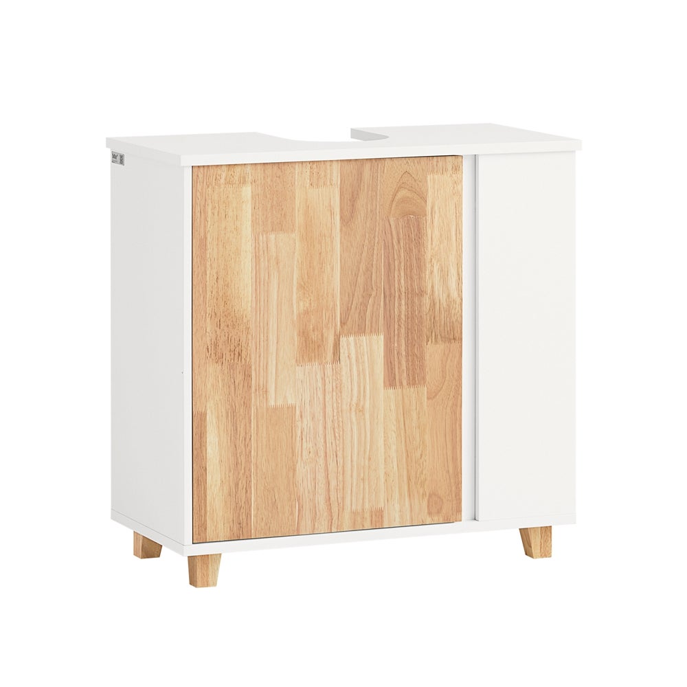 SoBuy Szafka pod umywalkę Łazienkowy Komoda regał półki Biały BZR75-W