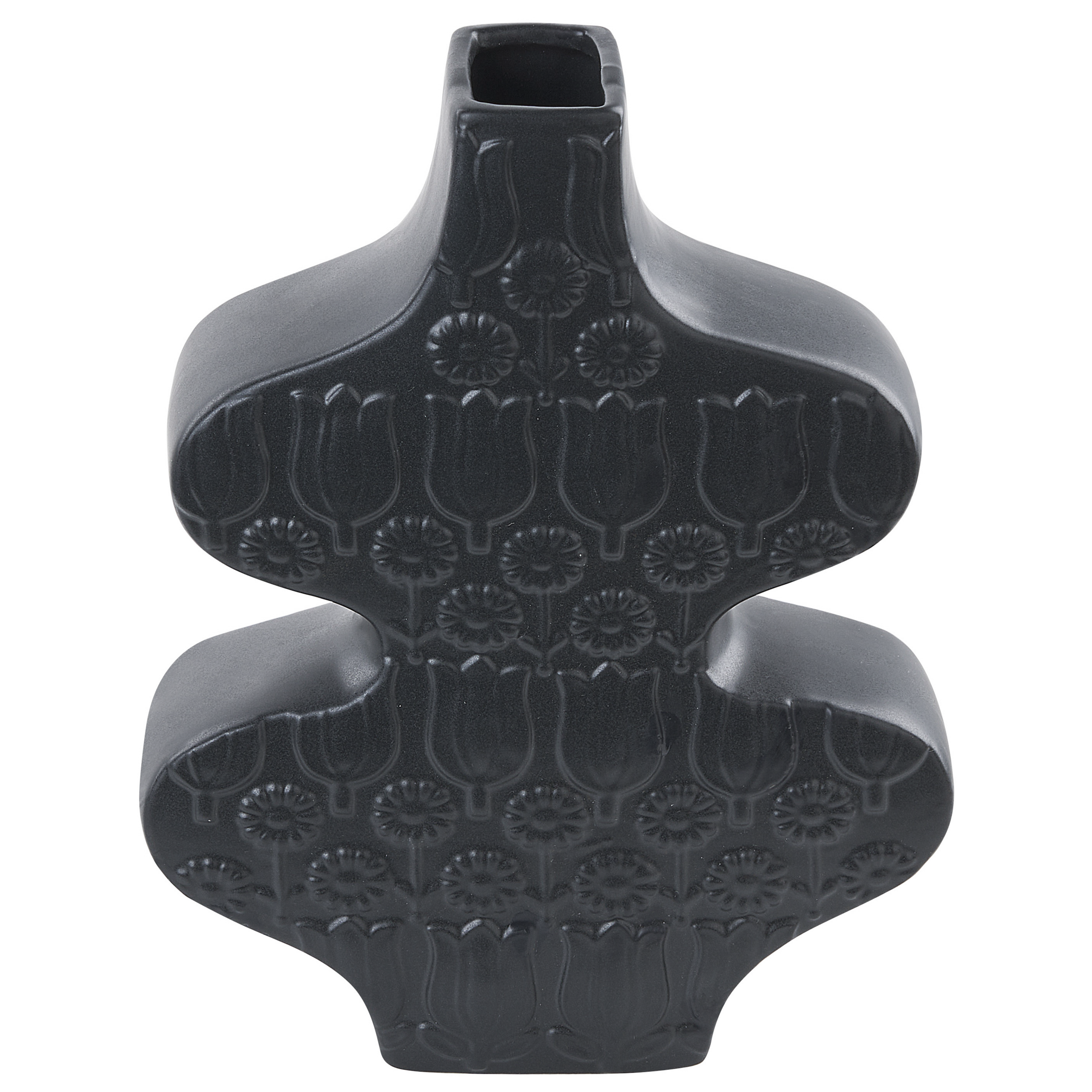 Vaso da fiori ceramica nero 32 cm PEANIA