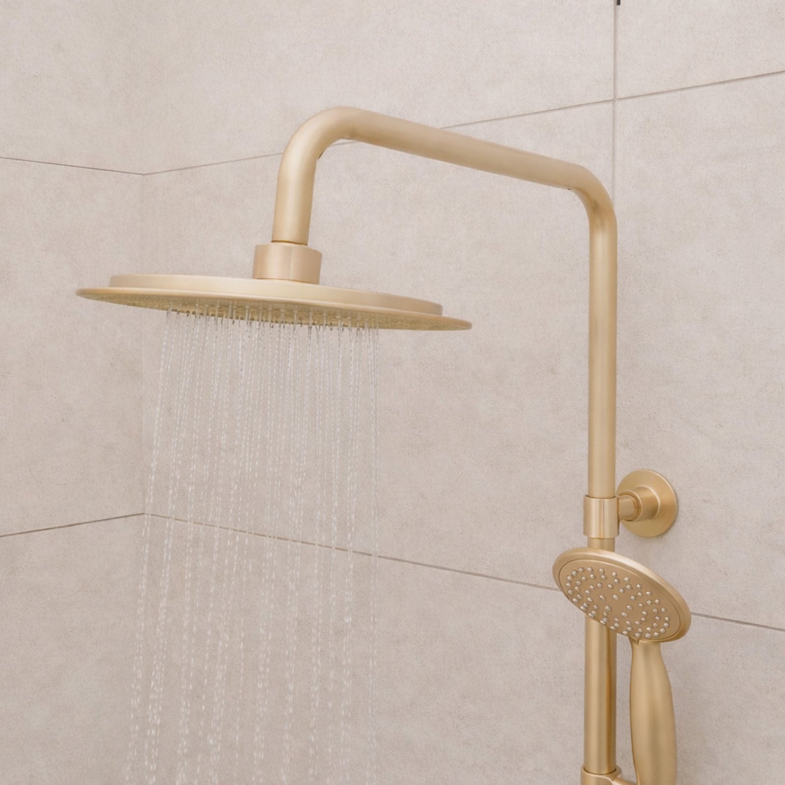 Colonne de douche Thermostatique finition Or Doré Brossé 133x26x52 cm - MOLLY GOLD - 9