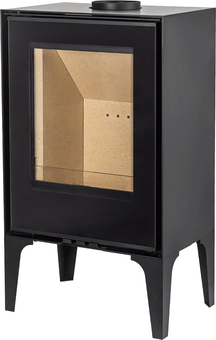 Estufa de leña Evertek Vintage 13 Kw | Rendimiento 80 % | Calienta hasta 240 m³ | Ecodesign 2022 | Salida 150 mm
