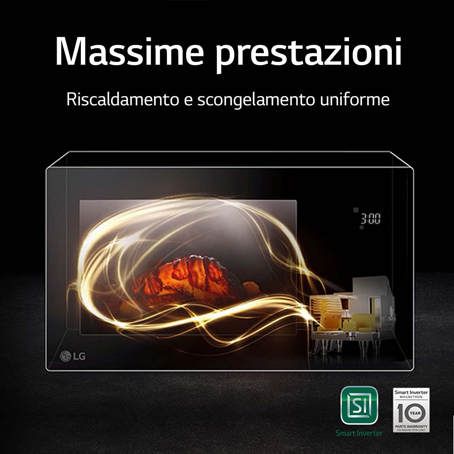 Four à micro-ondes combiné LG MH6535GDS 25 L Puissance 1150 W Noir - 7
