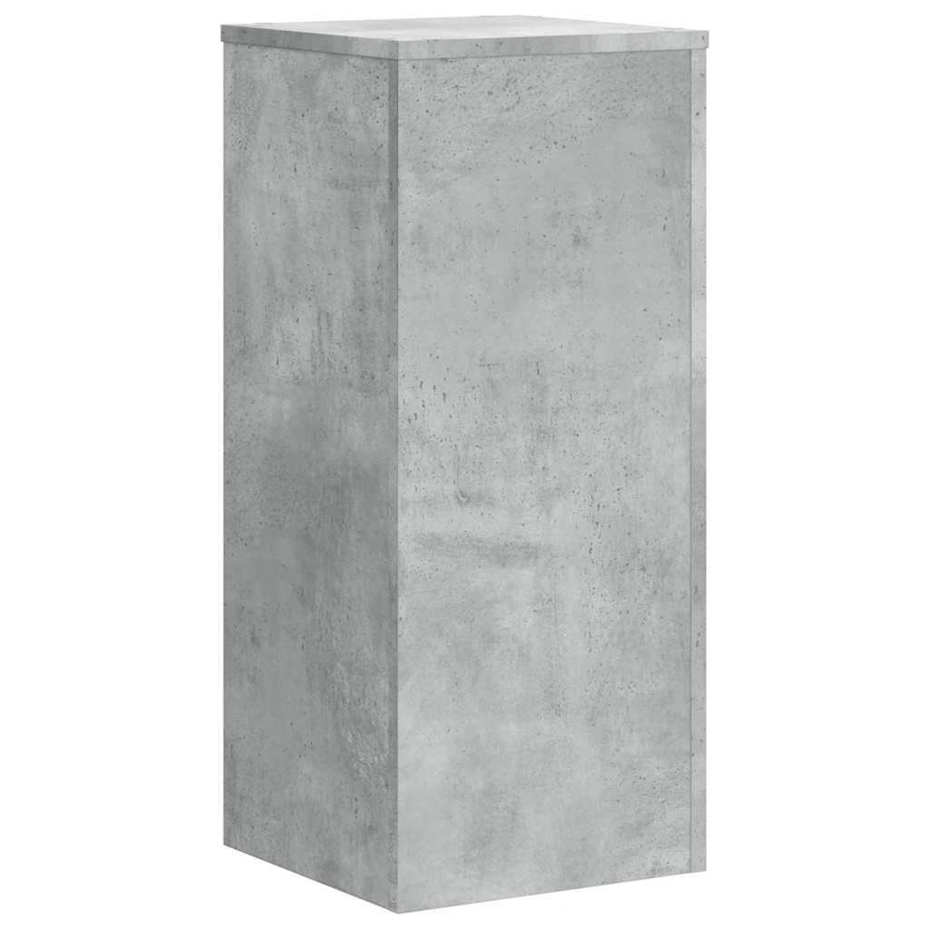 Supports pour plantes 2 pcs gris béton bois d'ingénierie - 2