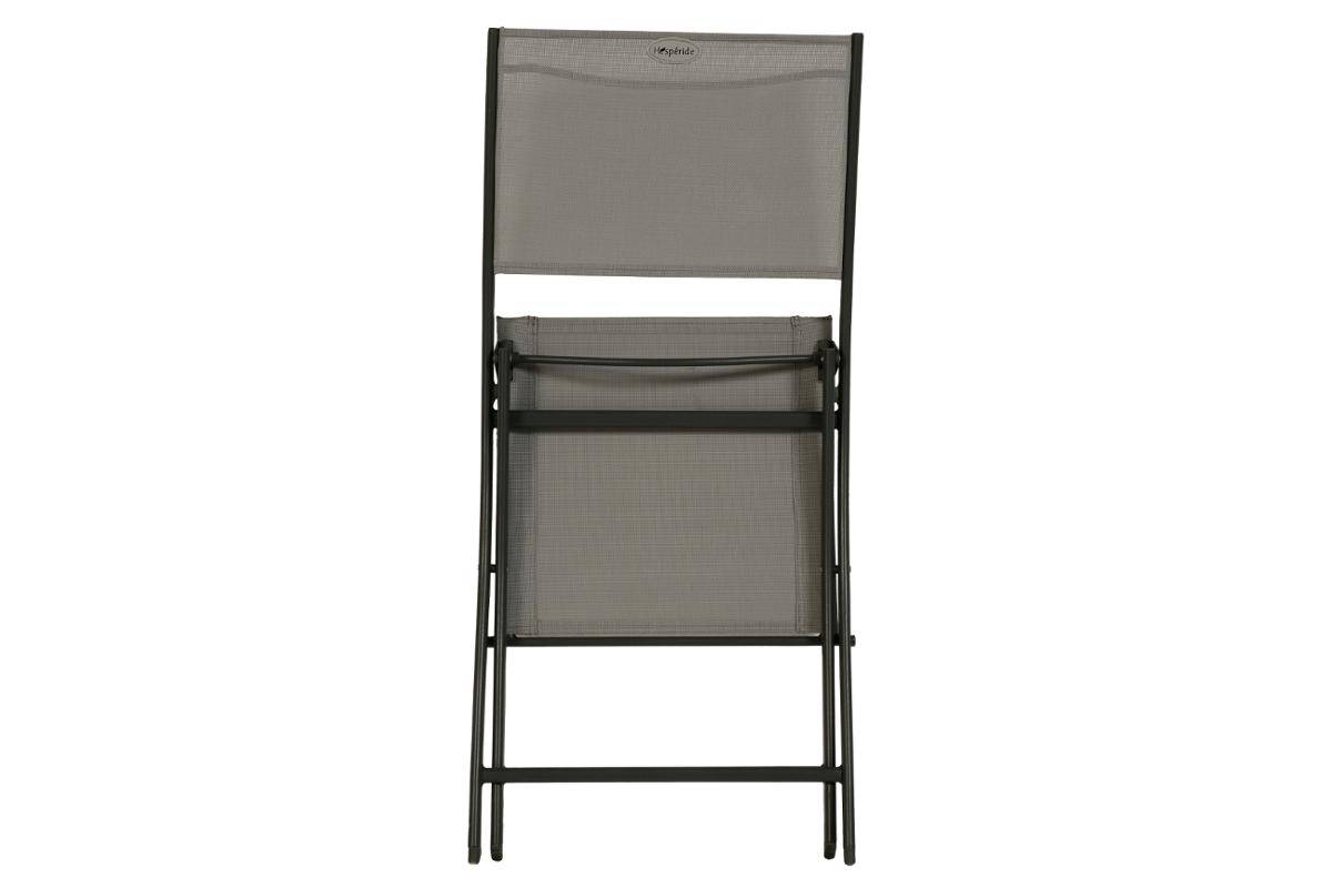 Lot de 4 chaises de jardin pliantes Modula Galet & Graphite - Hespéride - 4