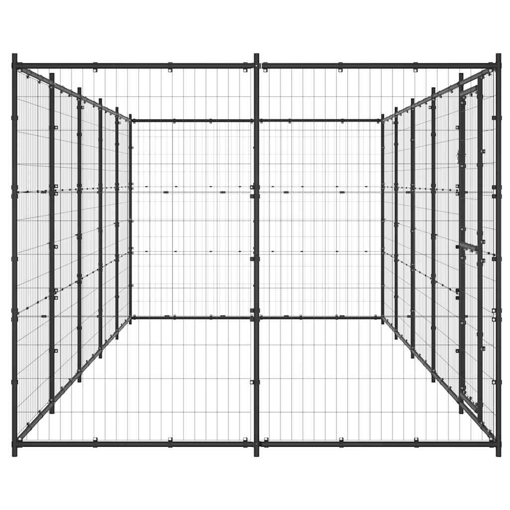 Maison Exclusive - Gabbia per Cani da Esterno in Acciaio 12,1 m² - 5