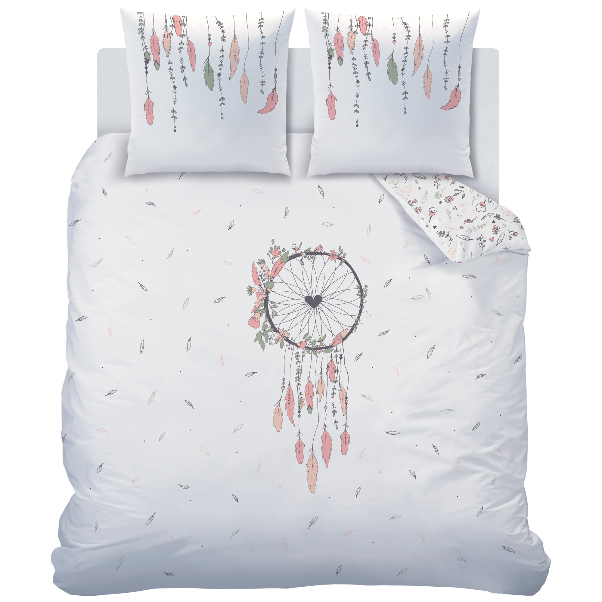 Parure de lit imprimée 100% coton, ATTRAPE COEUR - 6