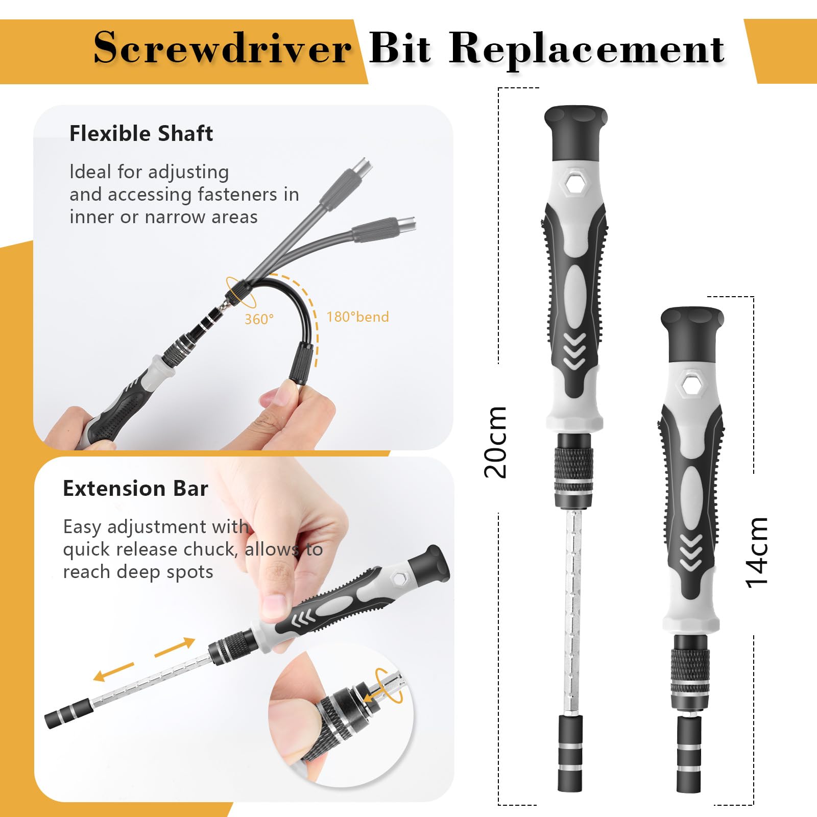 Romon Set Cacciaviti Precisione Magnetici, 122 In 1 Set Cacciaviti Set Cacciaviti Professionali, Kit Cacciavite Di Riparazione Portatile, Per Smartpho - 3