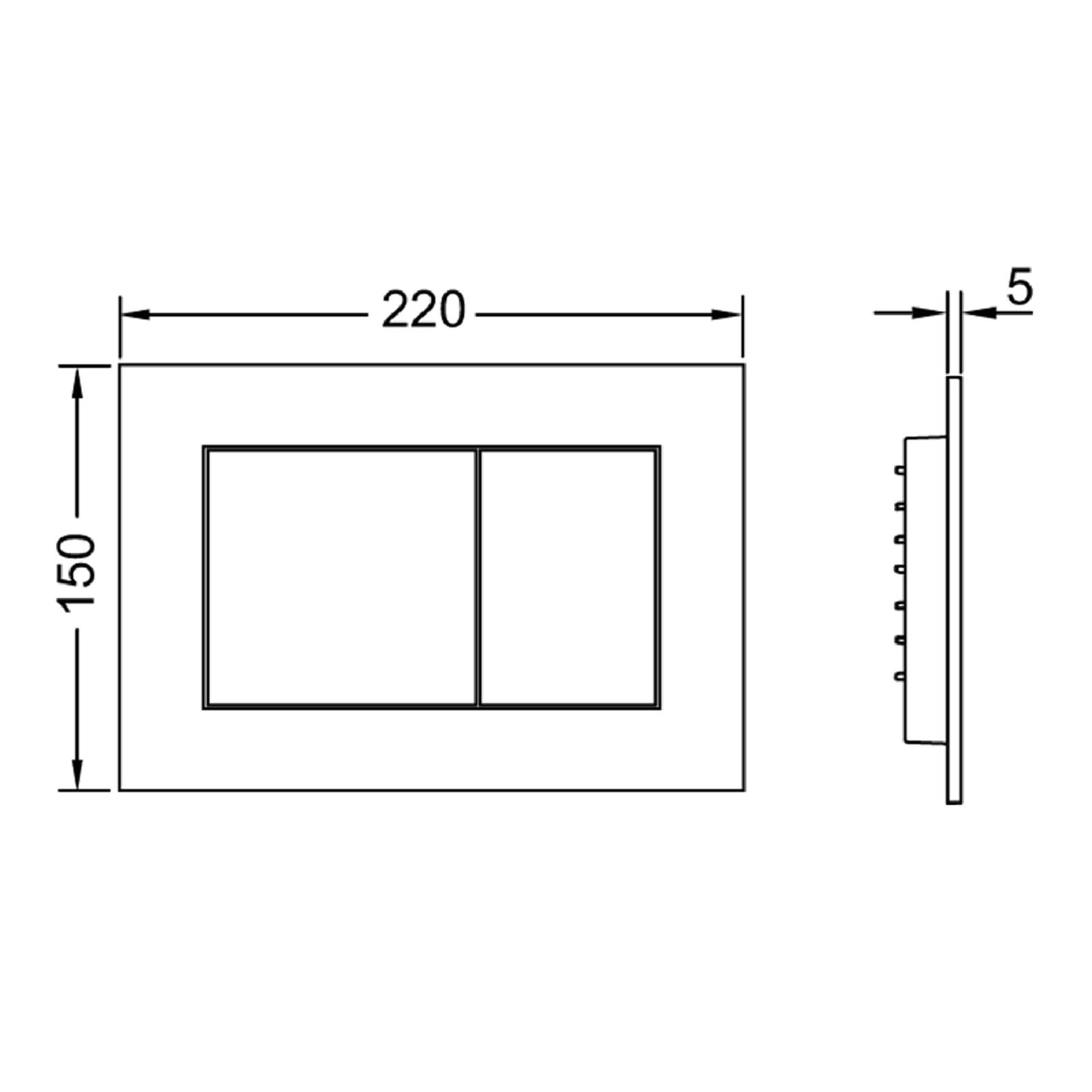 TECEnow Plaque de commande double touche, Blanc brillant (9240400) - 6