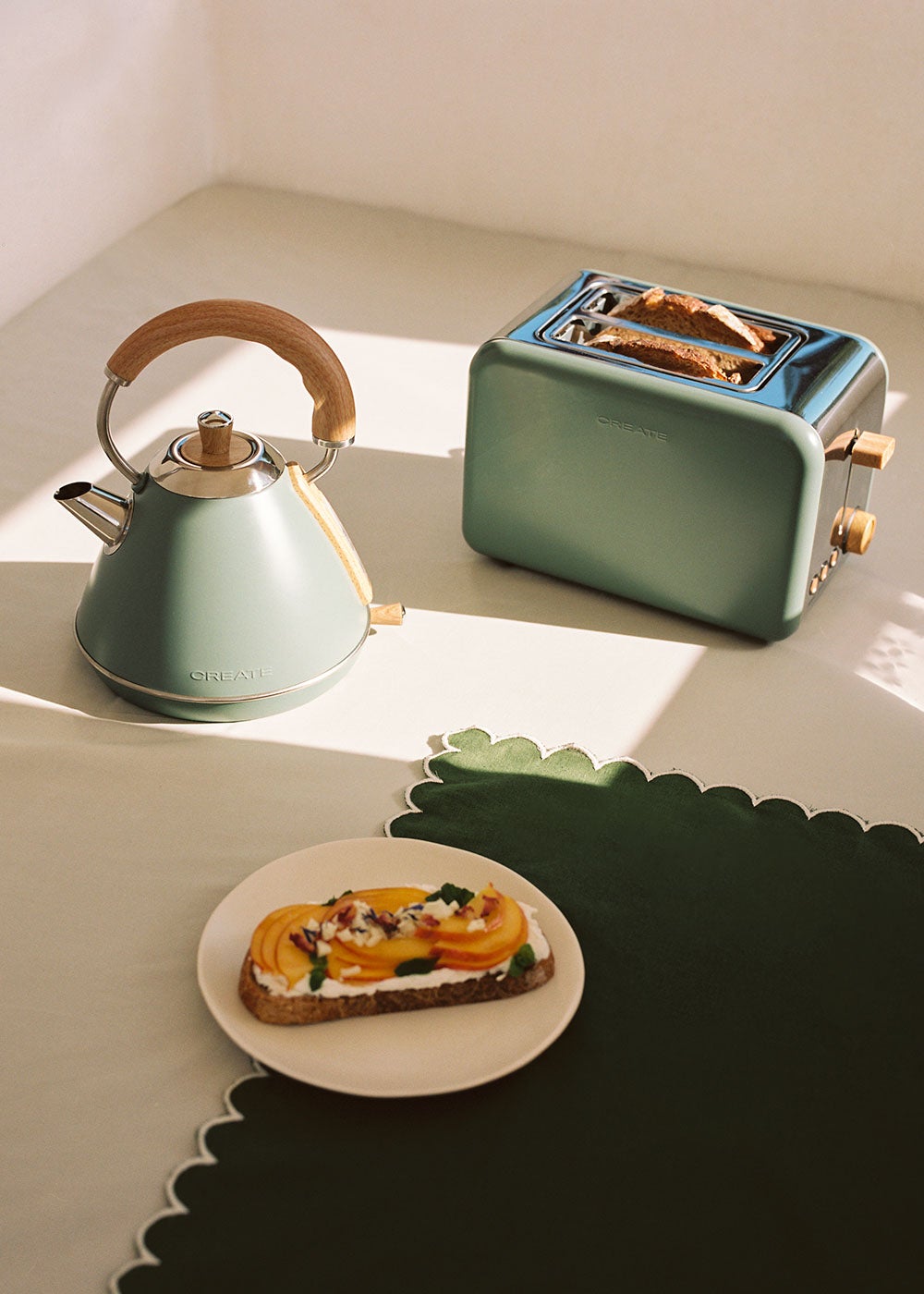 CREATE - Pack grille-pain TOAST RETRO + bouilloire KETTLE RETRO - Sauge - 2