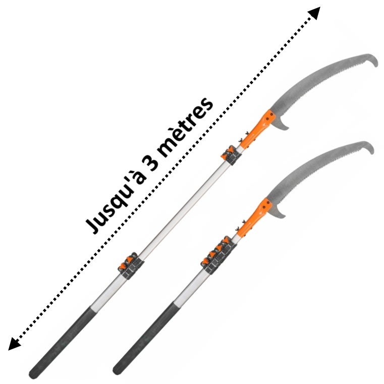 Scie d'élagage télescopique - Longueur 300 cm - 2