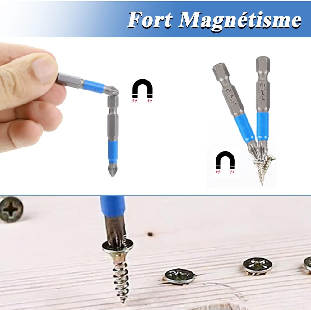 Punte Cacciavite Incrociato Magnetico PH2 Resistenti Per Trapano A - Foto 12
