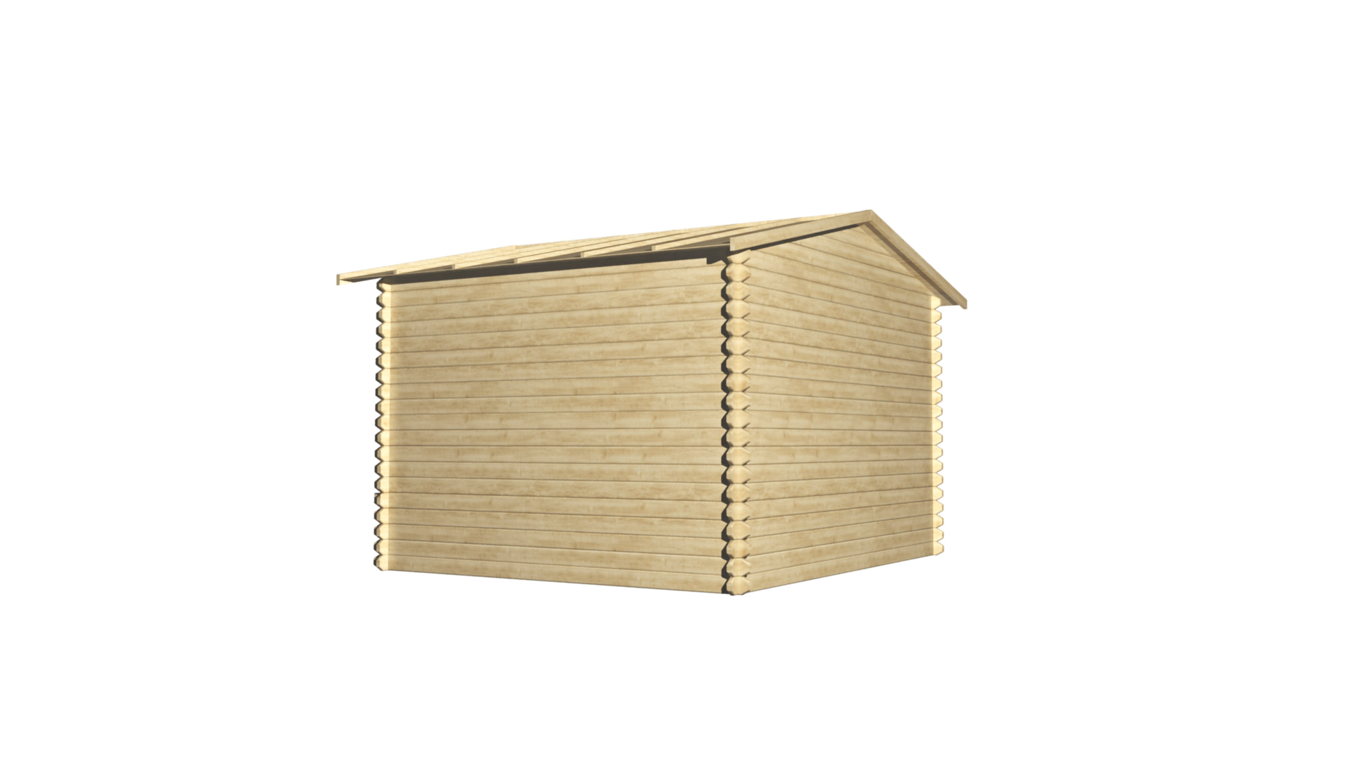 Abri de jardin en bois brut, ep 19mm, surface utile 7.62m² INT019 / INEKSA - 4