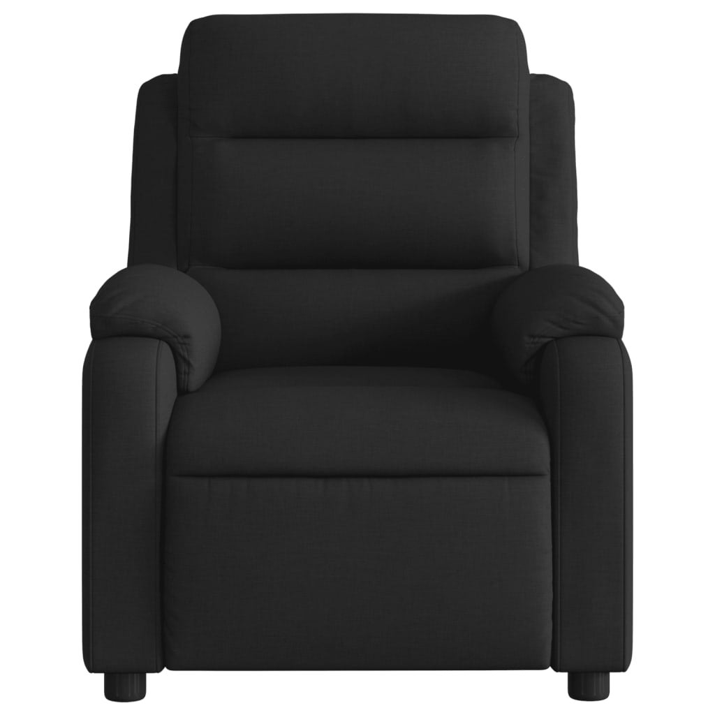 Fauteuil de Salon，Chaise，Fauteuil inclinable de massage noir tissu - 7