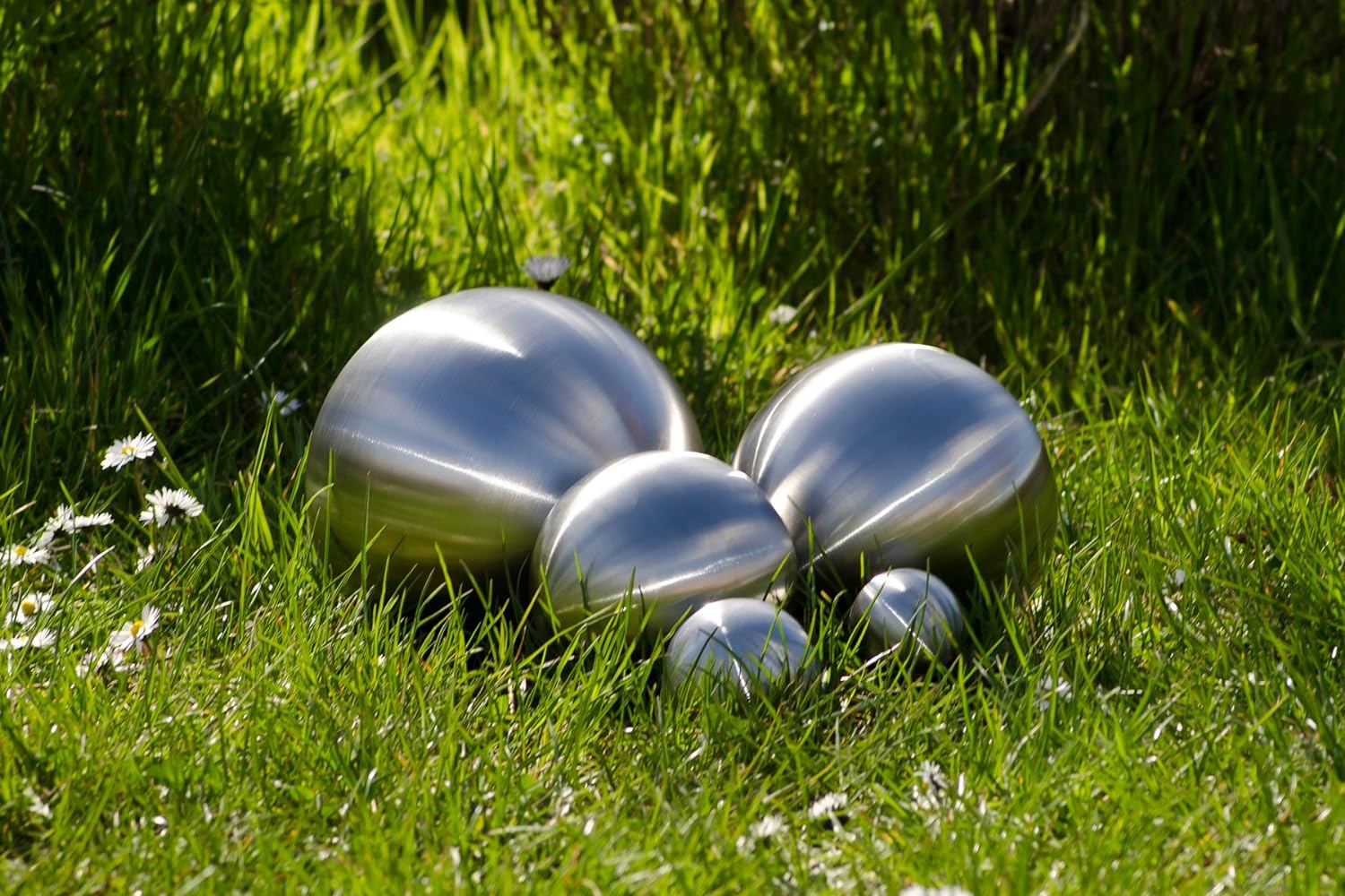 Kula dekoracyjna Köhko 3-58 cm (rozmiar 6 cm) matowa wykonana z wysokiej jakości stali nierdzewnej kula ogrodowa kula do oczka wodnego rozmiar 6 cm