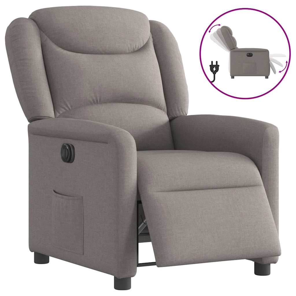 Fauteuil inclinable taupe tissu | Leroy Merlin
