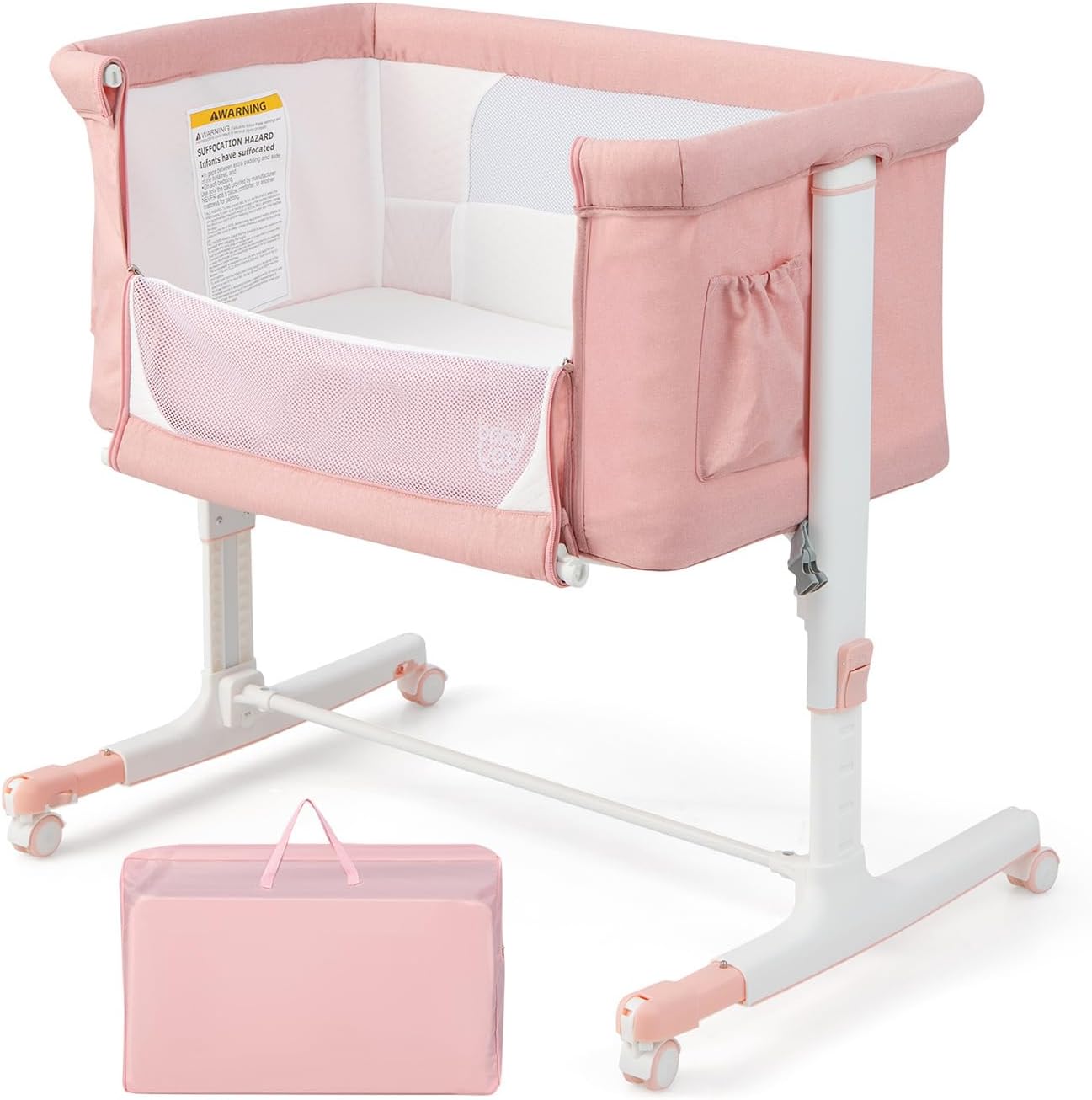 Berceau Bébé 3 en 1, Lit Cododo Portable avec Mode Berceau, Matelas ...
