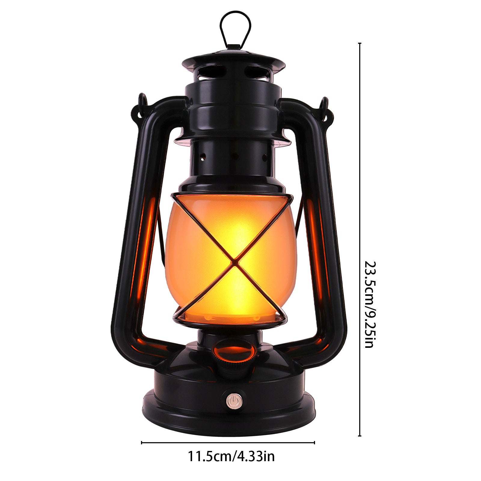 Skandika Narvik Lampada da Campeggio | Lampada Portatile a Batteria a 4 lampadine con Interruttore, LED, Lampada a Sospensione | Campeggio, Festival, Garage (Nero