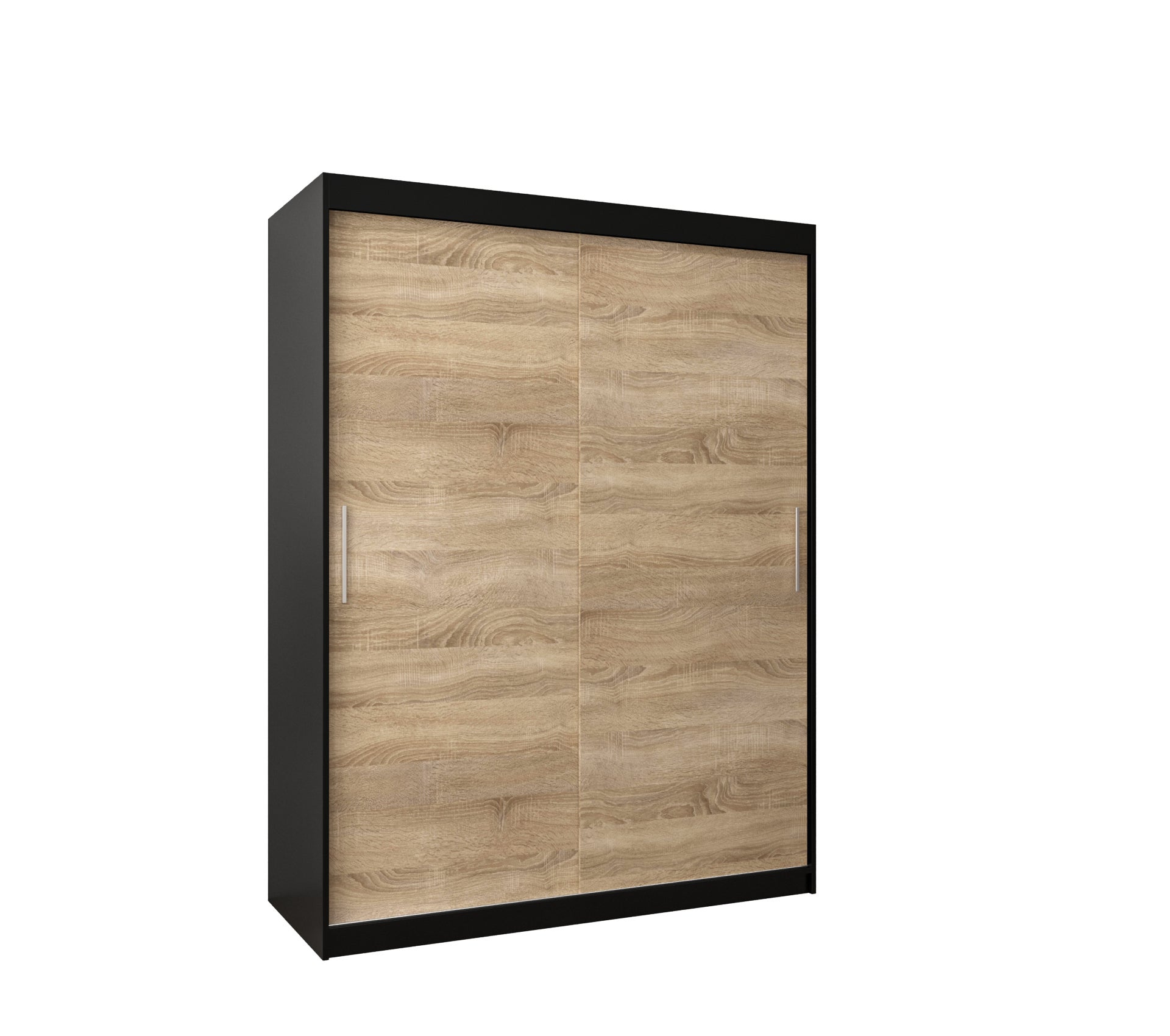 Szafa przesuwna garderoba TOKYO 150 x 62 x 200 cm Czarny + Sonoma - Abiks Meble