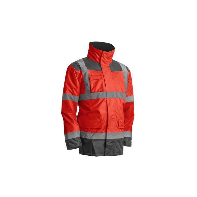 Parka 4 en 1 HV Kanata rouge et anthracite - Coverguard - Taille L