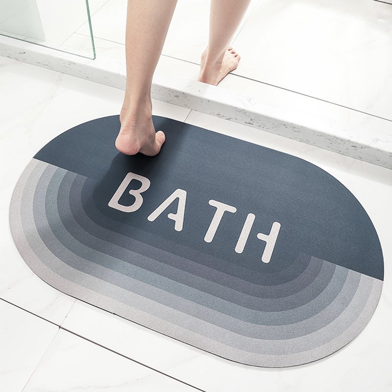 Tapis antidérapant chakme bain 43 x 81 cm dos caoutchouc lavable Tapis de douche Marron