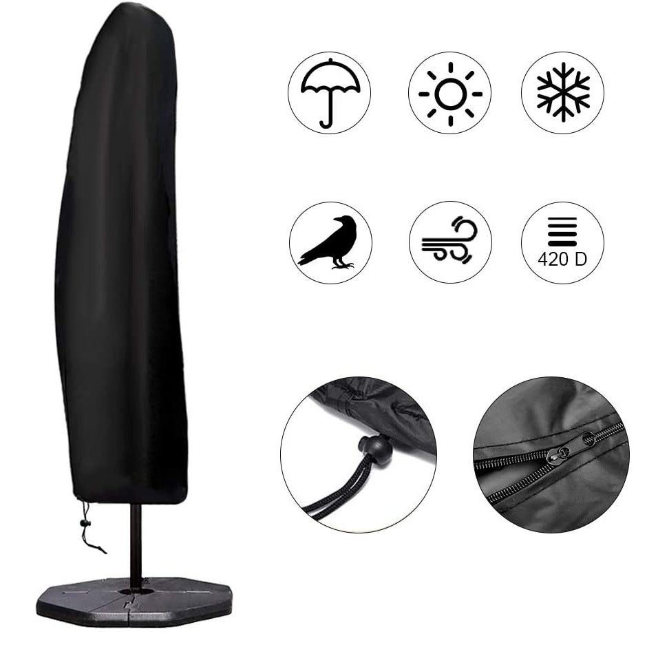 Pokrowiec na parasol Cantilever, wodoodporny, wiatroszczelny, odporny na promieniowanie UV, wytrzymały pokrowiec na parasol z tkaniny Oxford 420D, 280