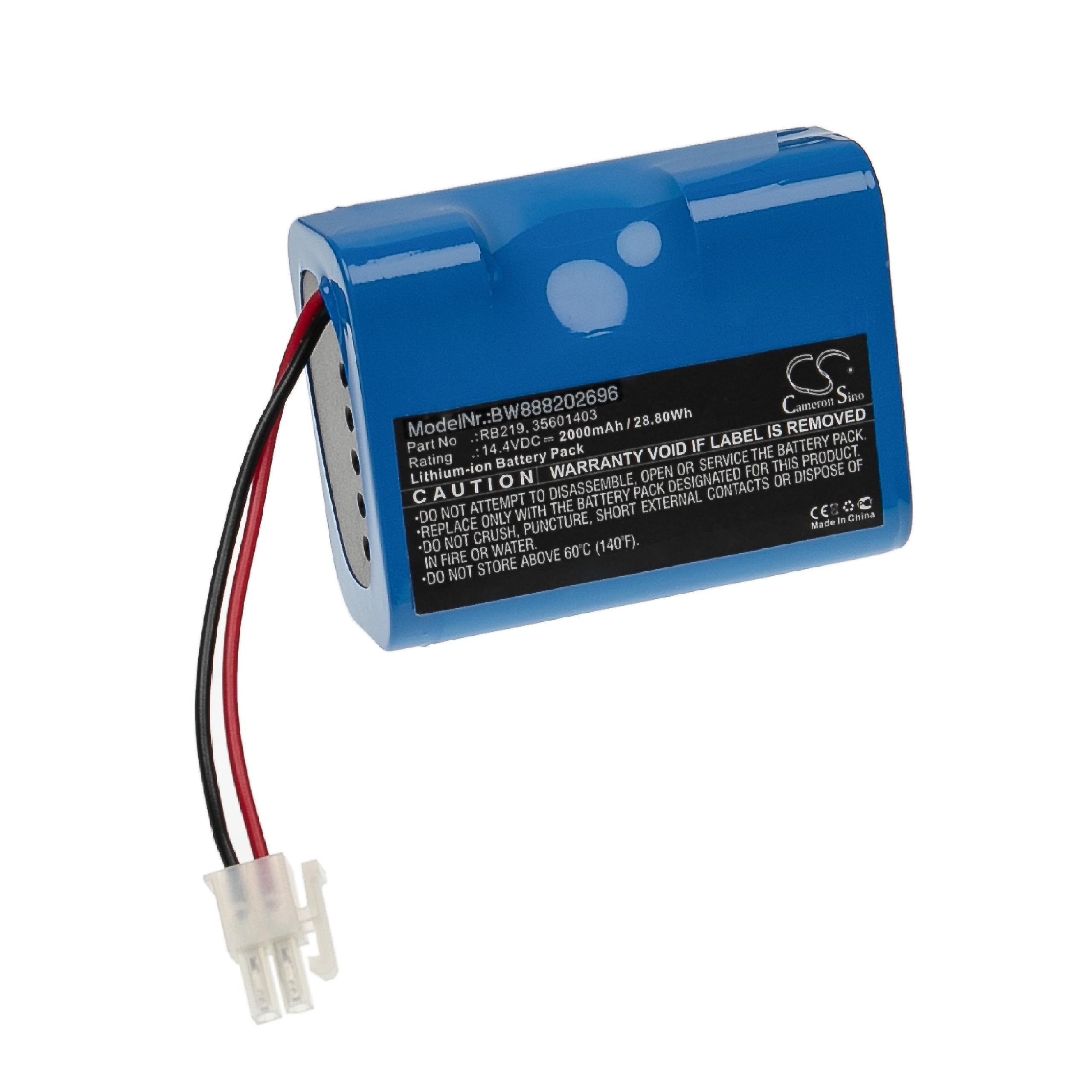 Vhbw Batteria Compatibile Per Hoover RBC050/1011, RBC070, Li-Ion 2500mAh 14,4V, Sostituisce Li-RB226