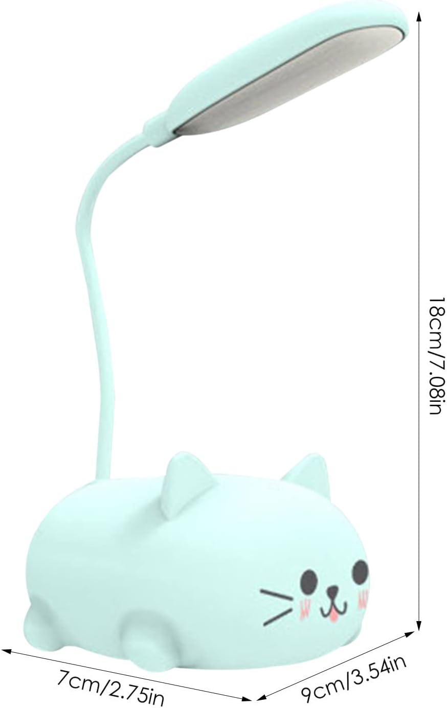 Lampa do czytania dla kociąt (4 sztuki), składana lampka biurkowa z możliwością ładowania przez USB, która pomaga zwierzętom nauczyć się czytać i chr - 2