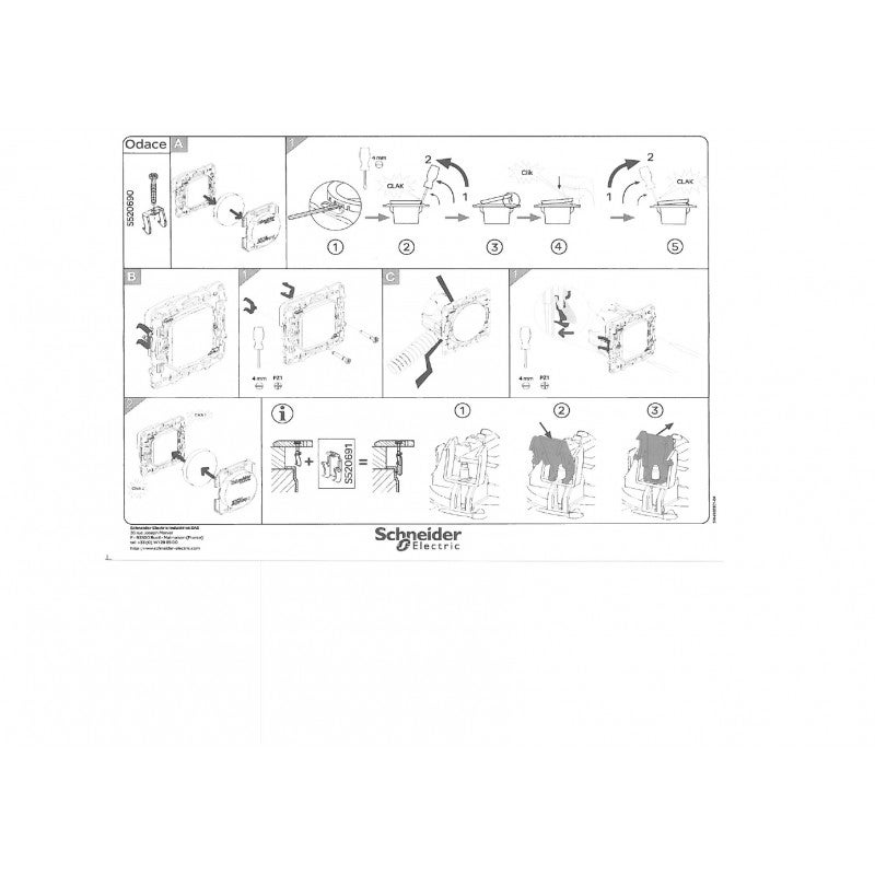 Pack de 10 griffes pour appareillages Odace - 3