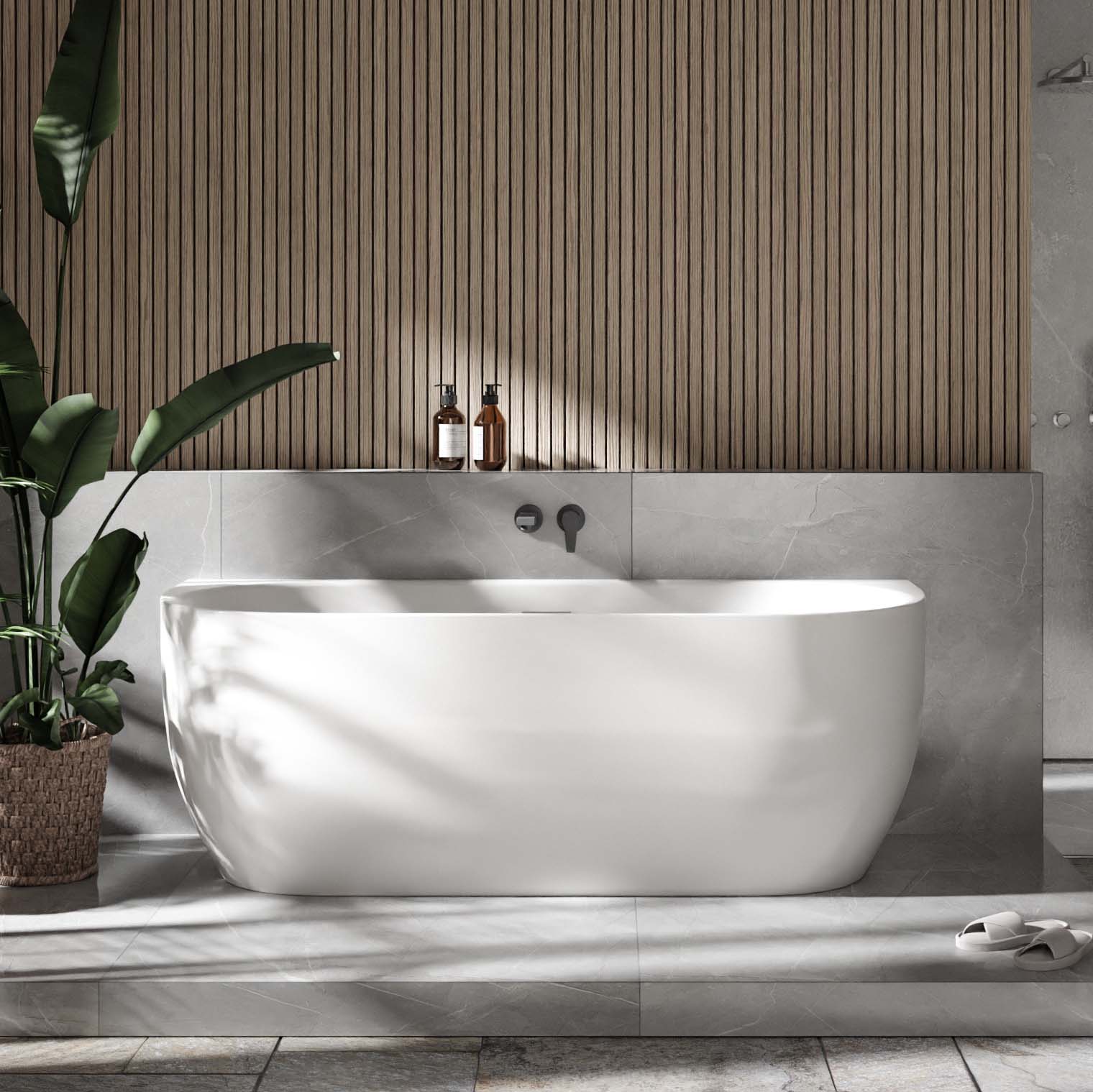Vasca Da Bagno Acrilico Bianco 170 Cm HAVANA
