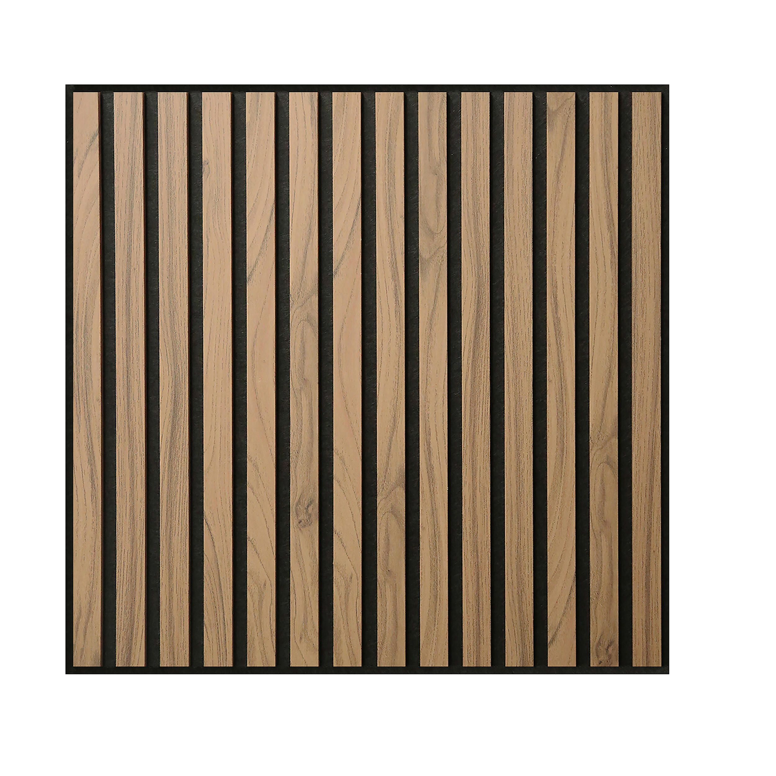 4 pannelli decorativi per pareti per pareti MDF noce RAVIK - 60 x 60 cm - 1,44 m² - ARTENS - 4