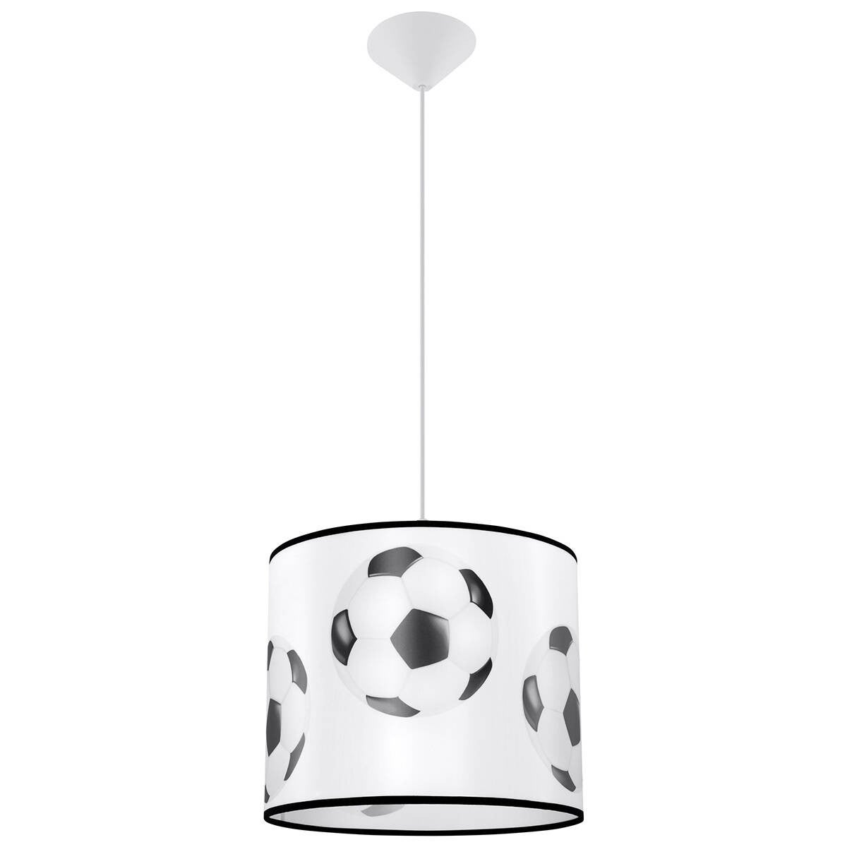 Lampa wisząca Football A biało-czarna 1xE27x15W dziecięca wym: 82 x 30 x 30 cm tworzywo sztuczne Sollux Lighting