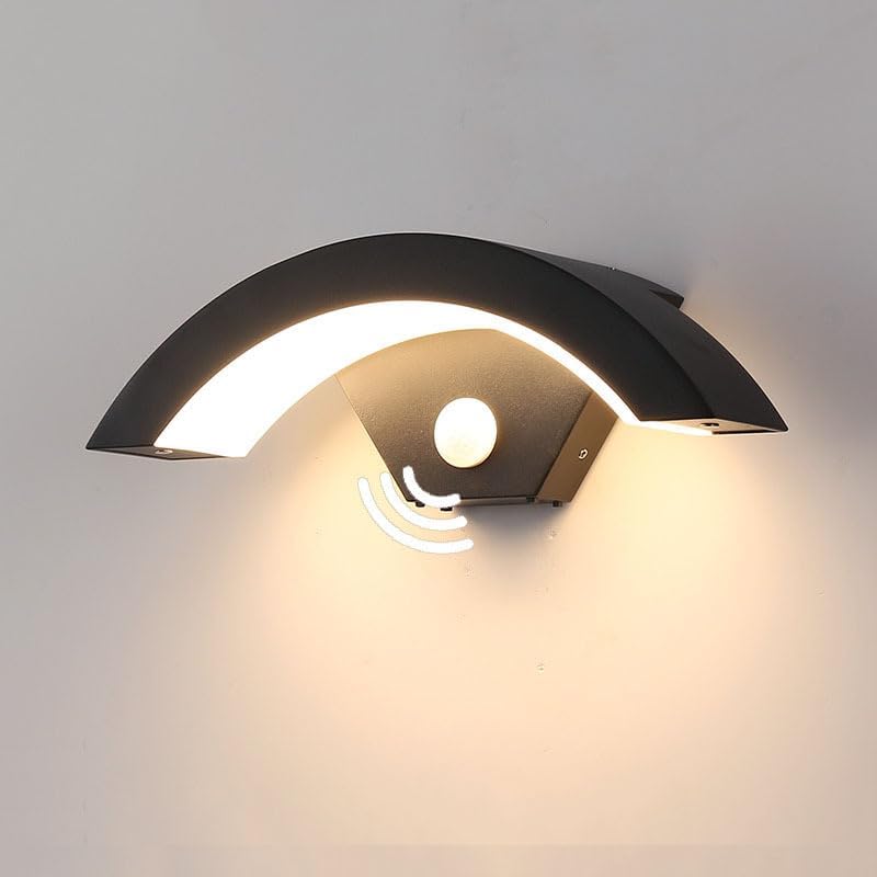 DELIPOP 2 Luci Da Esterno A Parete Con Sensore Di Movimento IP65 Alluminio 3000K Caldo Per Giardino E Garage - 2