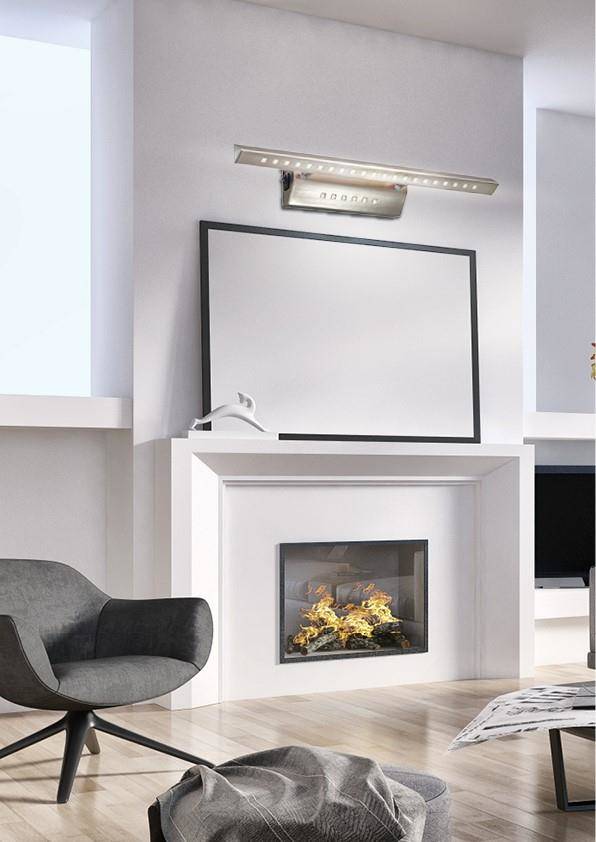Kinkiet ścienny Forte srebrny LED 7W 6500K wym: 5 x 40 x 10 cm metal IP20 Candellux