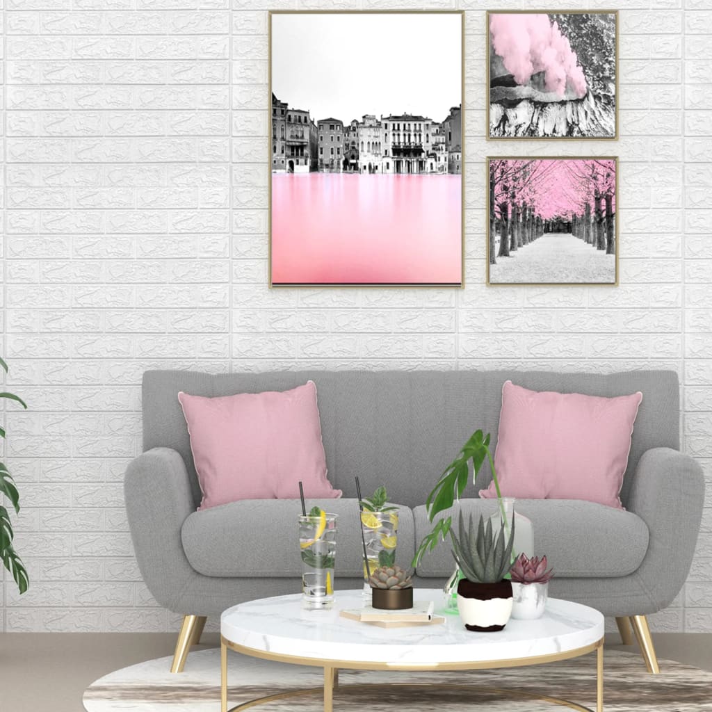 Papier Peint 3D Blanc avec Motif Floral Géométrique - Élégance et