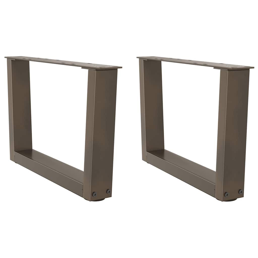 Nogi do stolika kawowego w kształcie litery V 2 szt. Naturalna stal 50x(30-31,3) cm Stal vidaXL