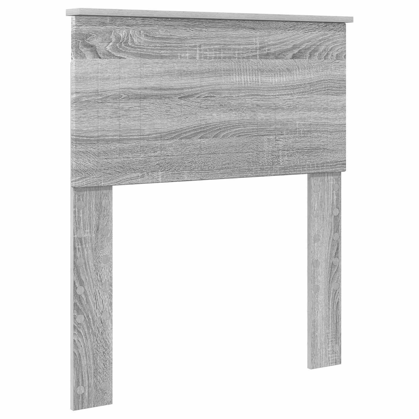 Lit de rangement gris 75 x 190 cm en panneau de bois - 7