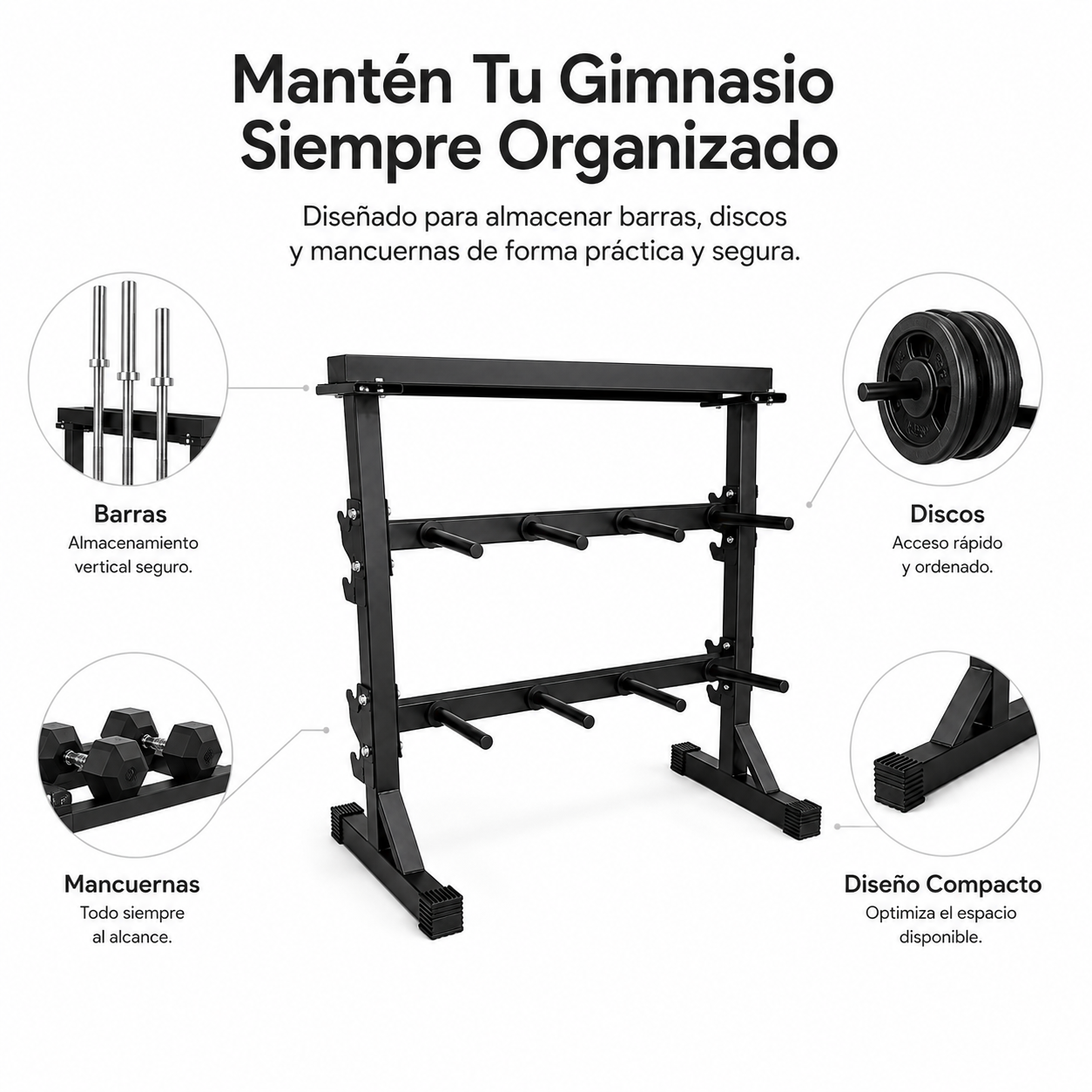 Supporto per manubri e bilancieri palestra casa, Vyorixen | Leroy Merlin