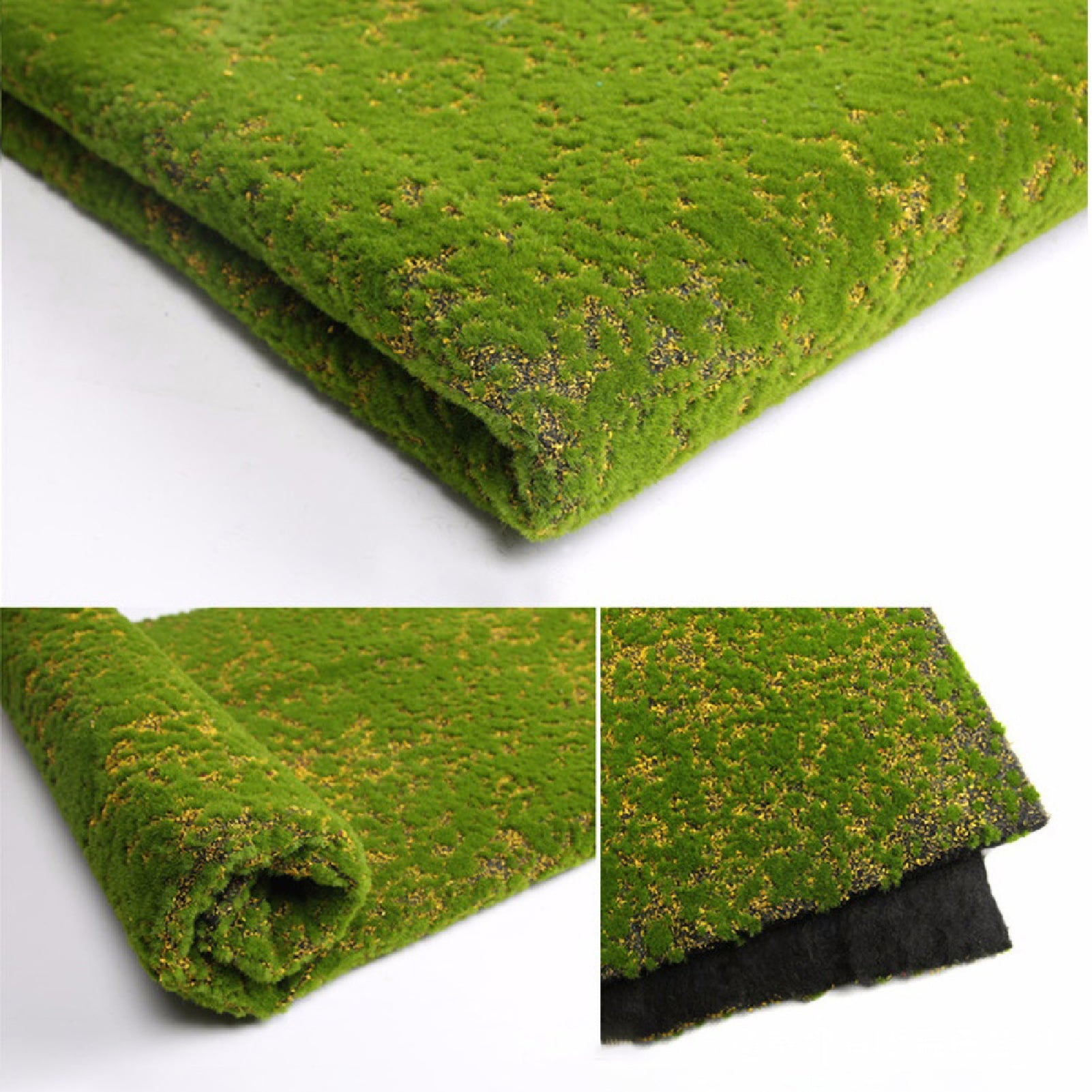 Relvado de musgo artificial, tapete de musgo artificial, tapete decorativo de relva de musgo falso, plantas artificiais, 100 x 100 cm - 4