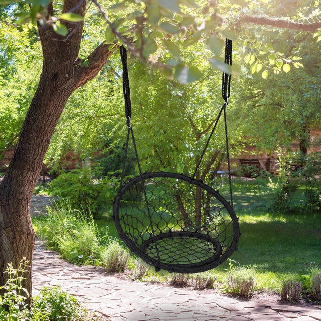 Relaxdays Balançoire nid d’oiseau, enfants, adultes, charge maximum 150 kg, réglable, 100 cm Relaxdays Balançoire nid d’oiseau, enfants, adultes, charge maximum 150 kg, réglable, 100 cm