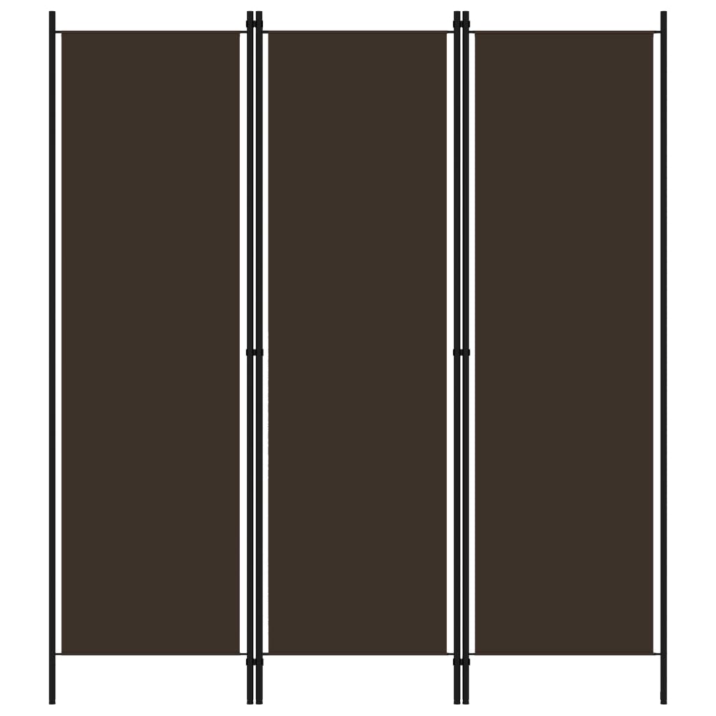 Paravent | Cloison de séparation | Séparateur 3 panneaux Marron 150x180 cm802155 - 2