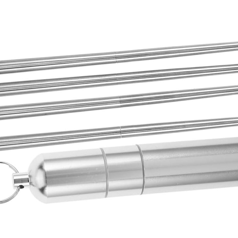 Zestaw 2 par składanych pałeczek - sztućce wielokrotnego użytku ze stali nierdzewnej 304 - składane pałeczki - przenośne sztućce podróżne