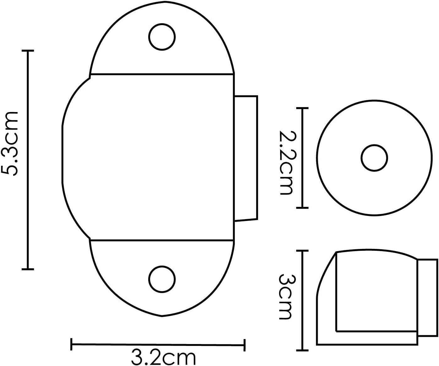 Butée de porte magnétique, métal brossé - Autonome - 2