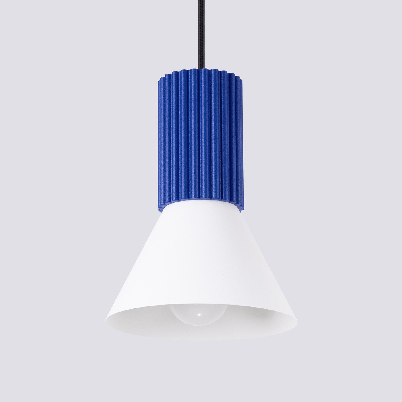 Lampa sufitowa ryflowana ESTRIA ultramaryna 1xE14x15W metal wym:120x14x14cm IP20 Sollux Lighting - 6