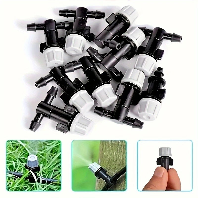 Système de brumisation et de refroidissement pour jardin extérieur de 30 m, arrosage, buses en laiton de 6,35 mm, tuyau de 4/7 mm pour-terrasse. - 6