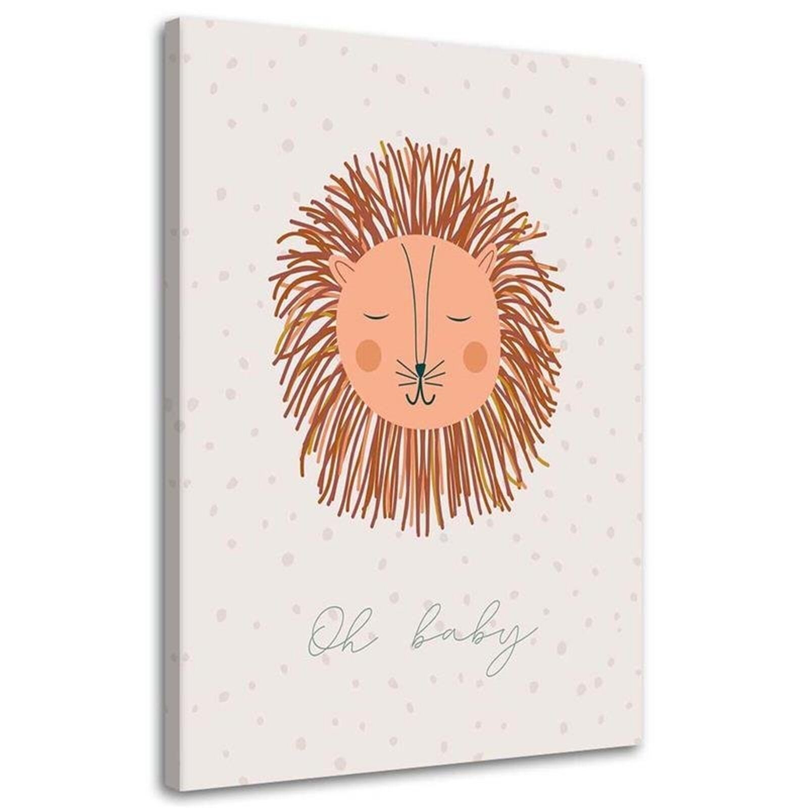 Tableau lion enchanté - 40 x 50 cm - 4