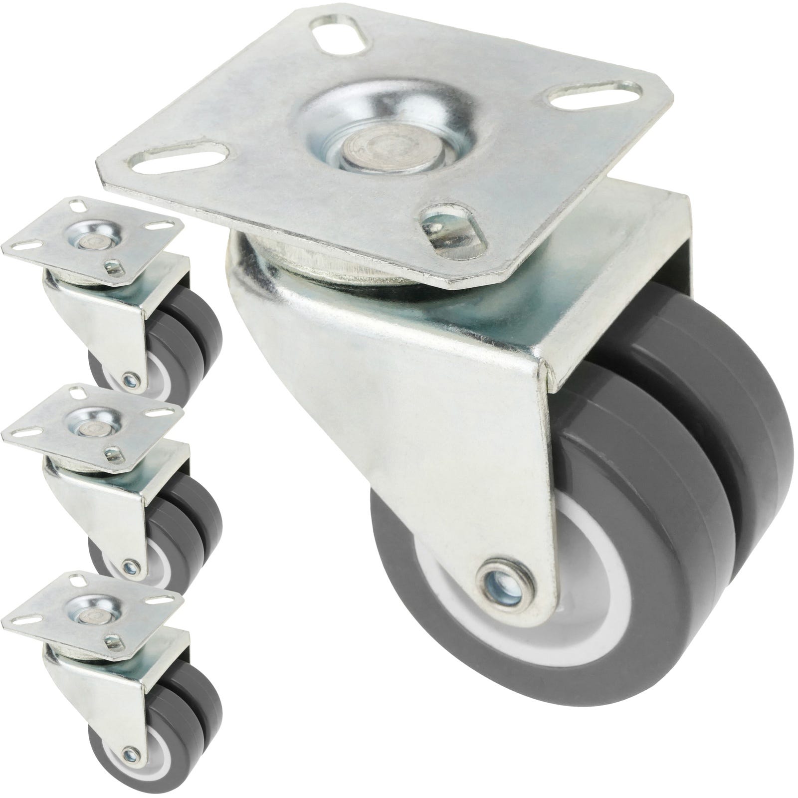 Ruota Girevole Industriale HandSAMMU 20,3 Cm: In Poliuretano E Acciaio, Capacità 680 Kg, Per Carrelli E Transpallet (Confezione Da 1)