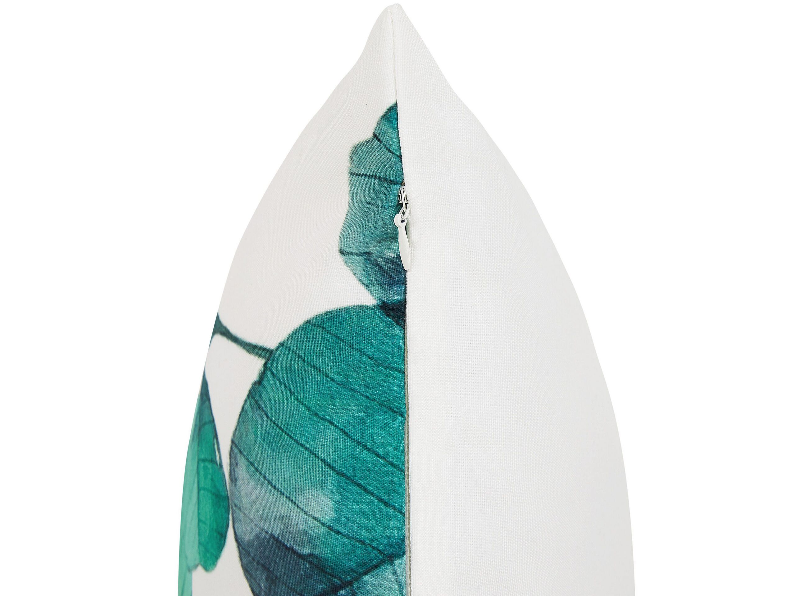 Set di 2 cuscini da esterno a foglie blu ottanio e bianco 45 x 45 cm TREBBO - 5