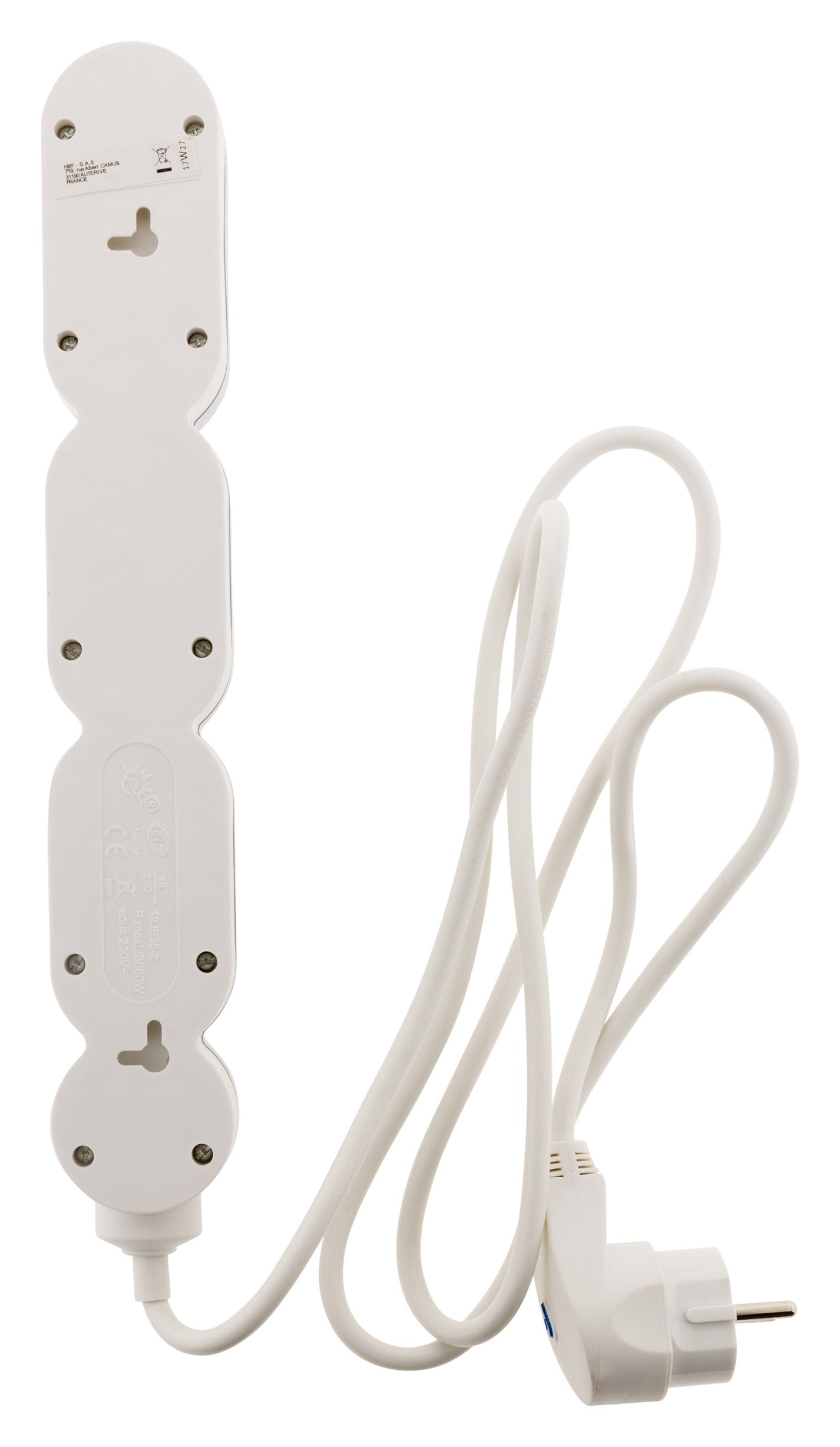 Bloc Home 6 prises 16A 2P+T + parafoudre - Argent - Zenitech - 5