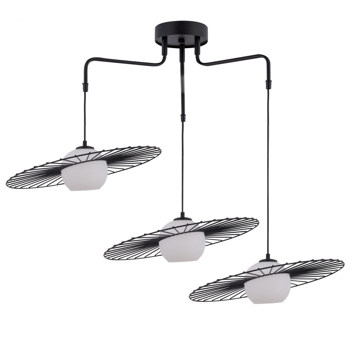 Lampa wisząca Sol czarno-biała 3xE27x15W dekoracyjna wym: 76 x 94 x 94 cm metal SIGMA