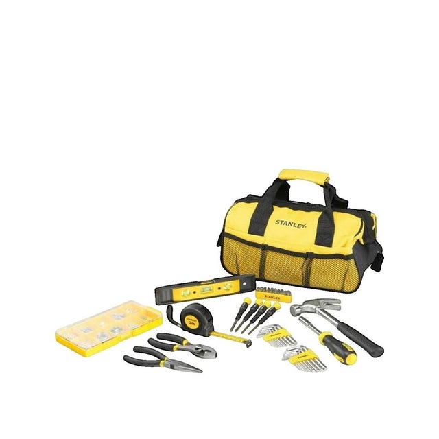 Trousse à outils métal STANLEY STMT0 74101 38 pièces avec mètre ruban 3 m niveau et sac souple